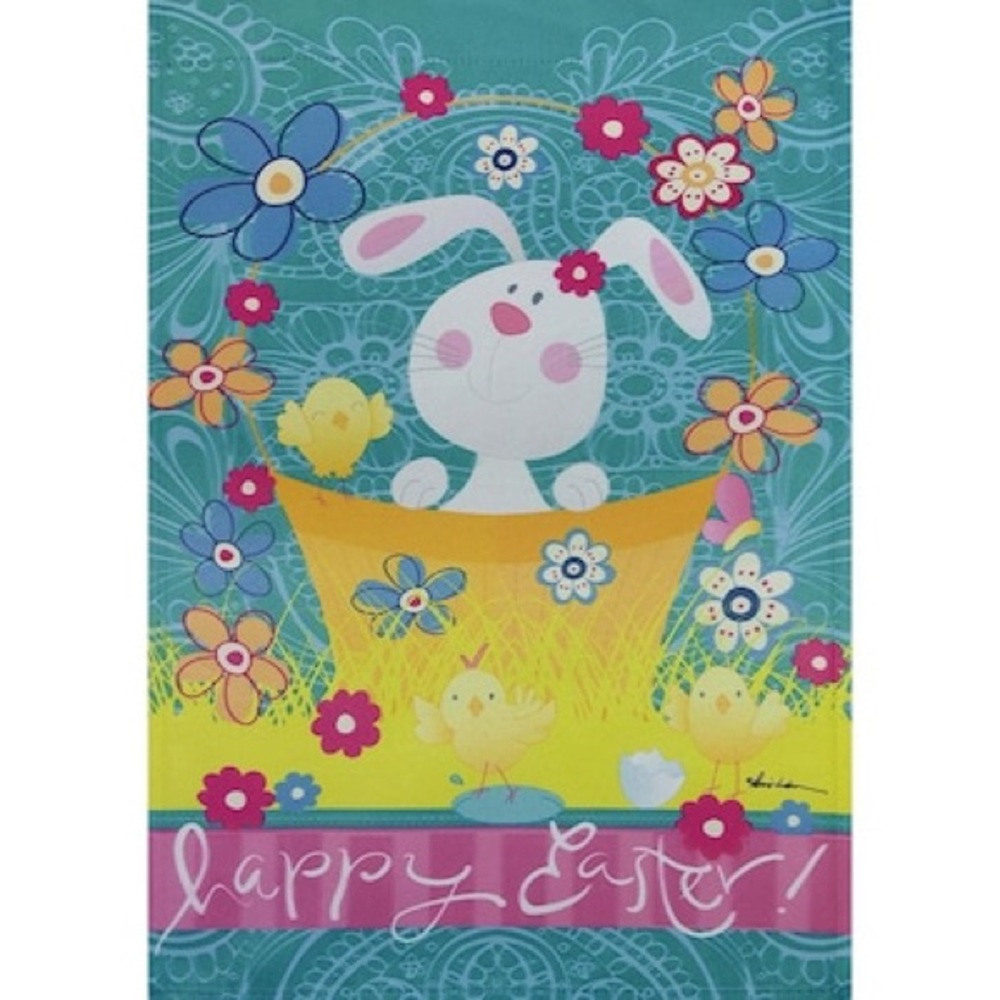 Easter Garden Large Porch Flag by Rain or Shine